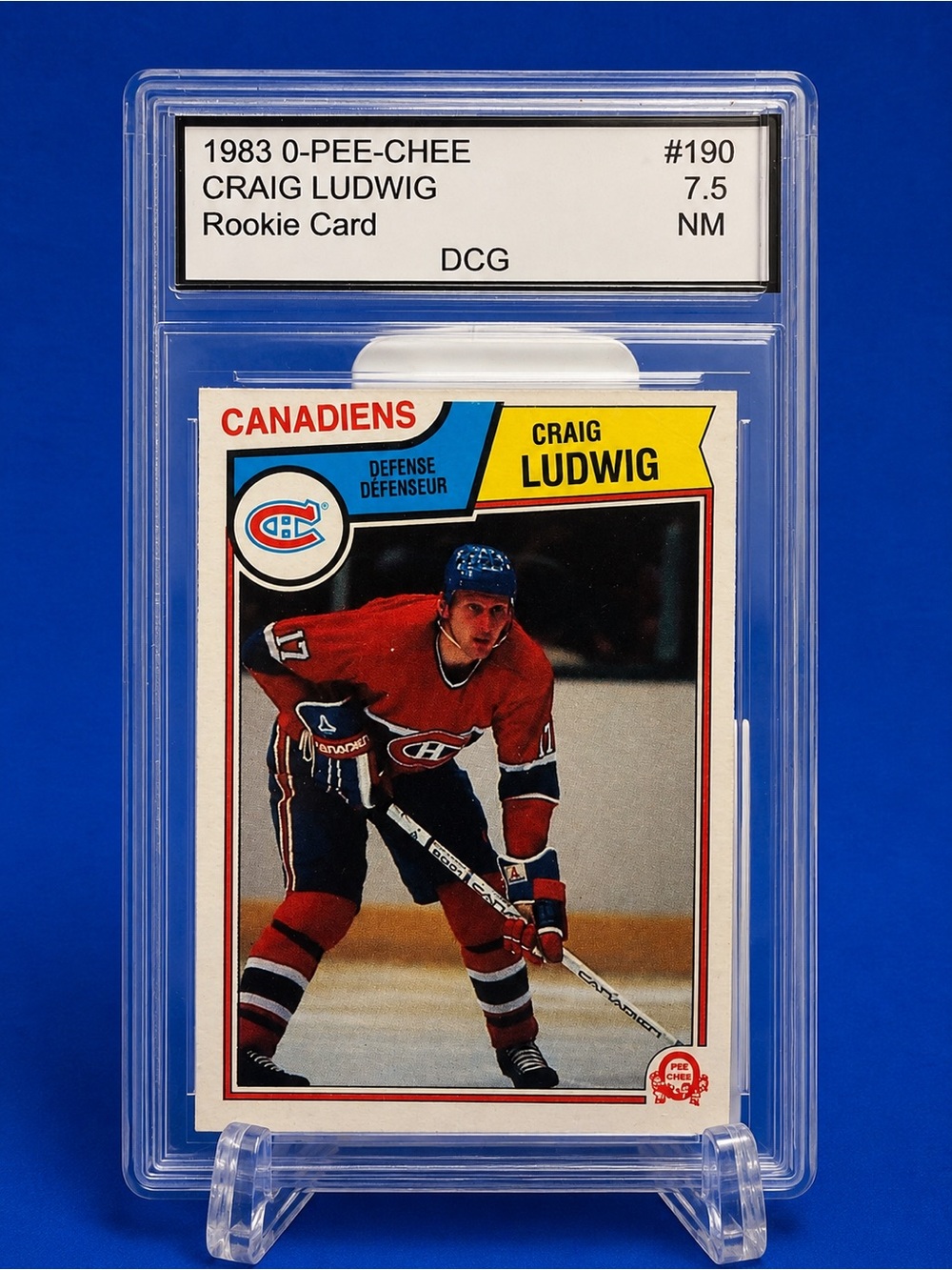 1983 Rookie Hockey Card Craig Ludwig Montreal Canadiens
